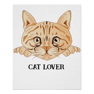 Póster Rótulo y Ilustracion de Cat Lover