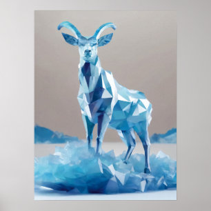Póster Rótulo Zodiac de Capricornio