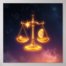 Póster Rótulo Zodiac Poster Libra