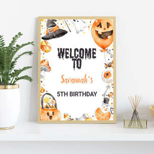 Póster Rótulos al aire libre de Halloween