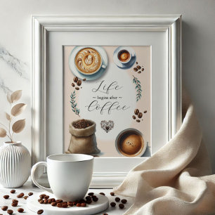 Póster Rótulos Coffee Bar