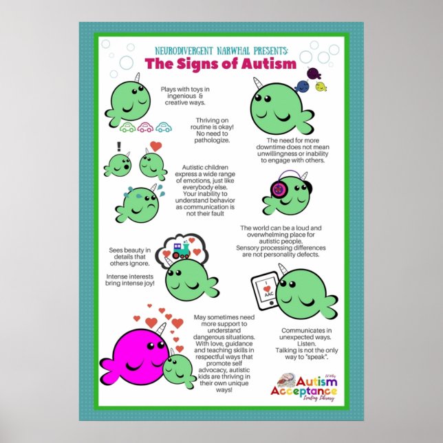 Póster Rótulos de autismo (Frente)