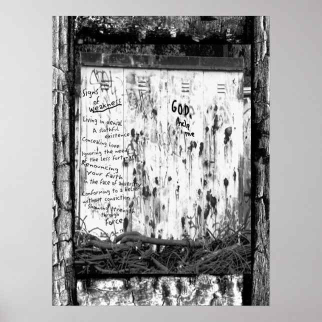 Póster Rótulos de debilidad (Frente)