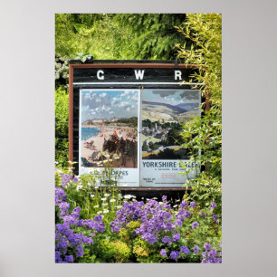 Póster Rótulos DE LA ESTACIÓN DE TREN ANTIGUA