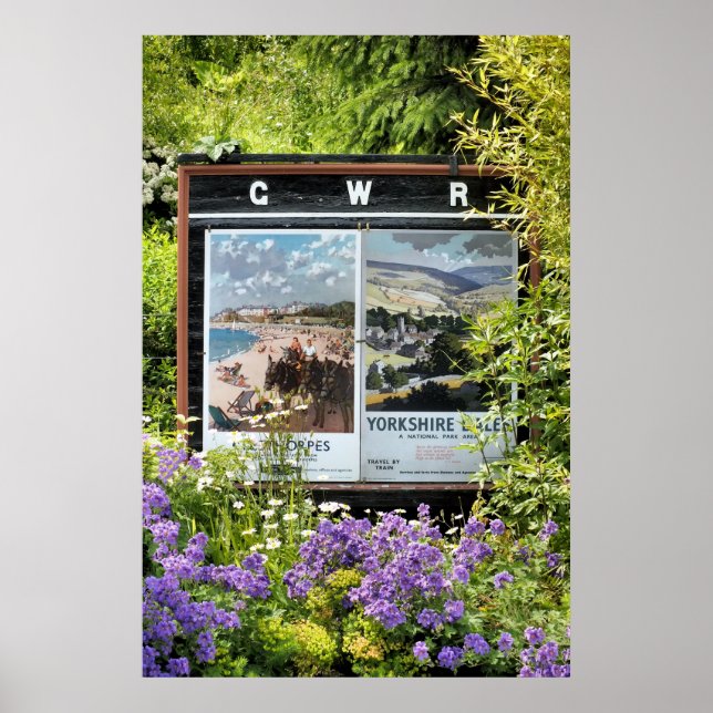 Póster Rótulos DE LA ESTACIÓN DE TREN ANTIGUA (Frente)