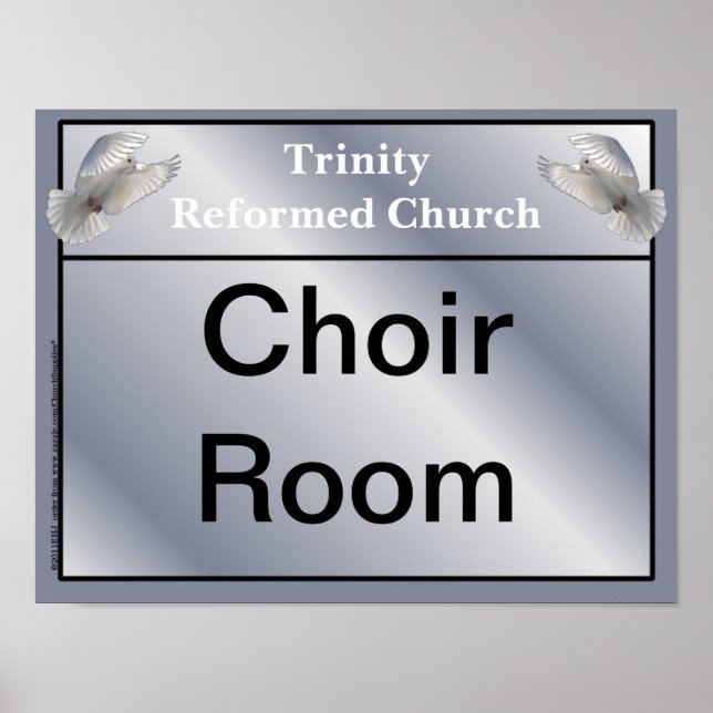 Póster Rótulos de la Iglesia del Interior con fines gener (Frente)