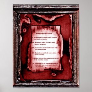 Póster Rótulos De Los Niños