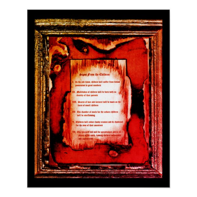 Póster Rótulos De Los Niños (Anverso)