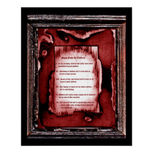 Póster Rótulos De Los Niños