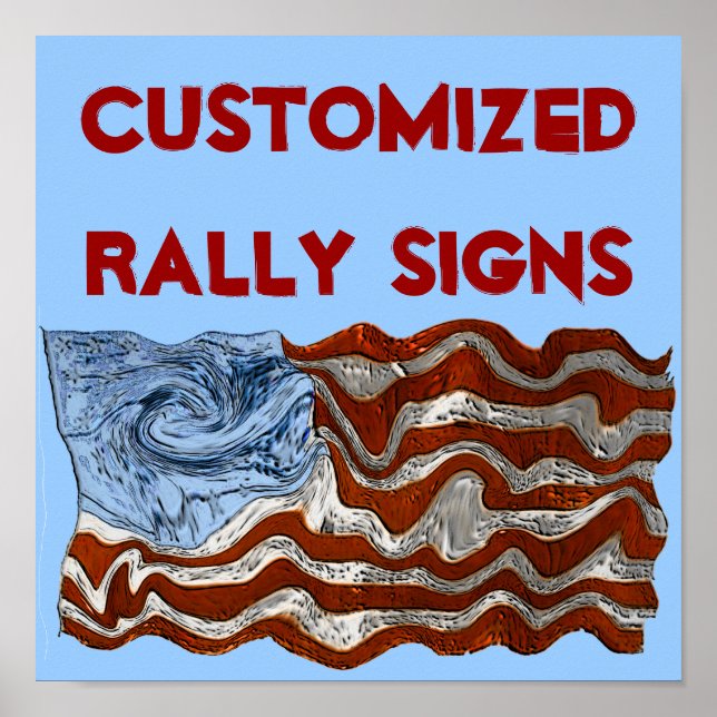 Póster Rótulos de rally personalizados (Frente)