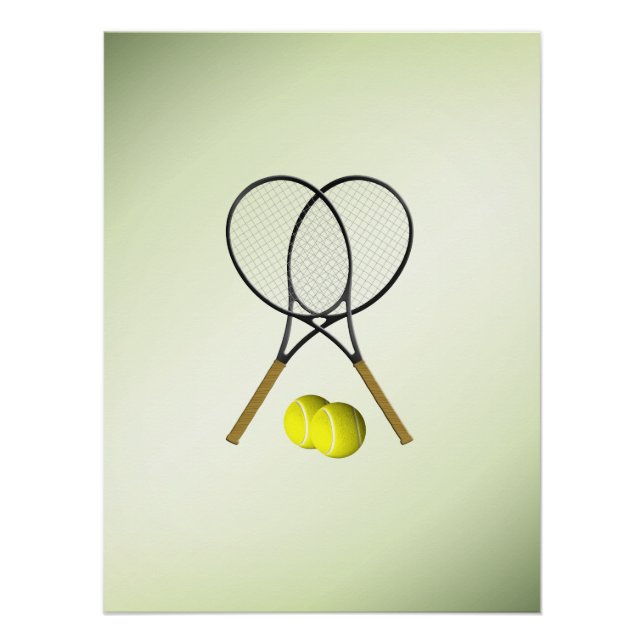Póster Rótulos de tenis verdes (Anverso)