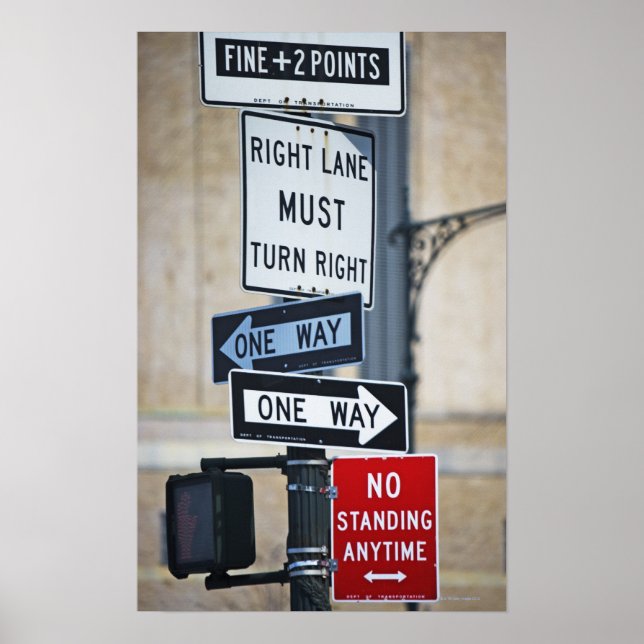 Póster Rótulos de tráfico (Frente)