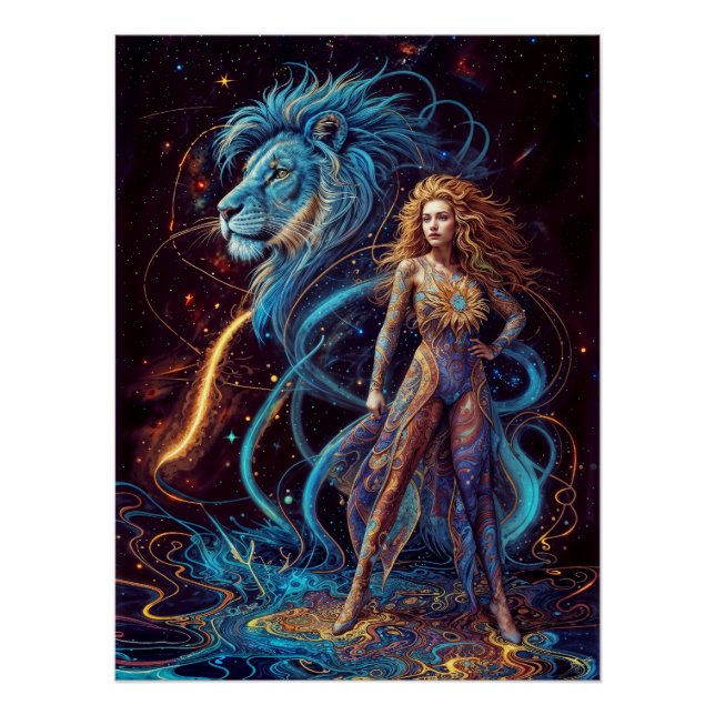 Póster Rótulos de Zodiac - Leo (Anverso)