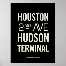 Póster Rótulos del metro BCL Vintage