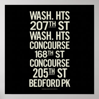 Póster Rótulos del metro BCL Vintage