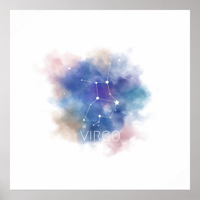 Póster Rótulos del Poster Zodiaco - Virgo (Frente)