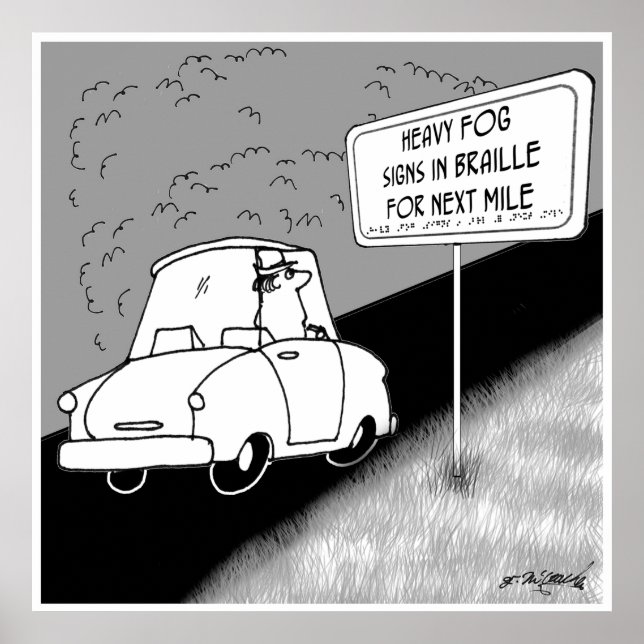 Póster Rótulos por carretera en Braille (Frente)