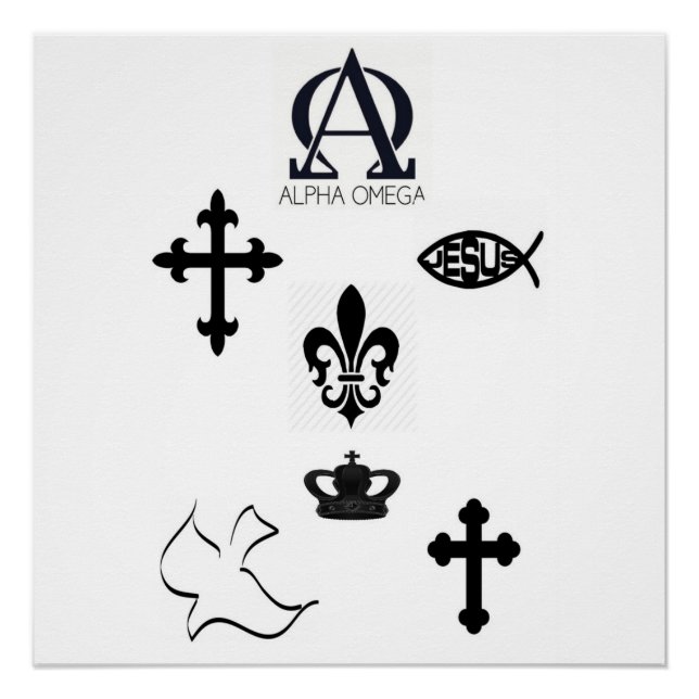 Póster RÓTULOS y SÍMBOLOS CRISTIANOS (Anverso)