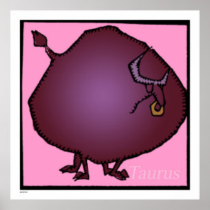Póster Rótulos zodiacales Taurus Cumpleaños gran Poster 3