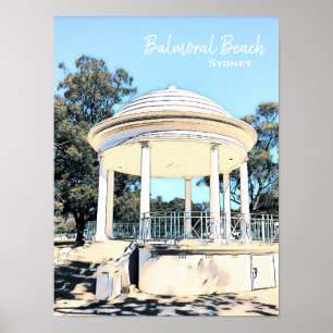 Póster Rotunda blanca de Sydney Balmoral Beach