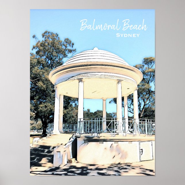 Póster Rotunda blanca de Sydney Balmoral Beach (Frente)