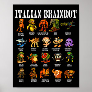 Póster Rotura cerebral italiana Memes divertidos de rotur