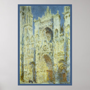 Póster Rouen Cathedral West Facade Sunlight, Claude Monet