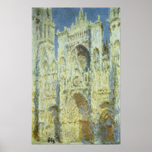 Póster Rouen Cathedral West Facade Sunlight, Claude Monet