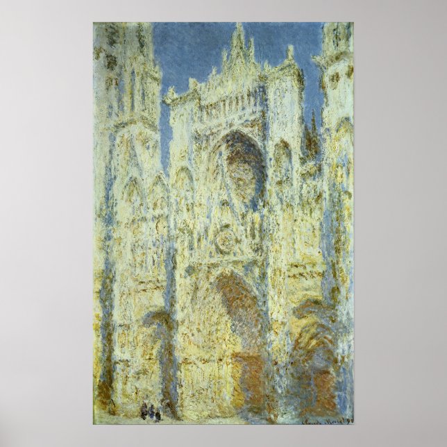 Póster Rouen Cathedral West Facade Sunlight, Claude Monet (Frente)