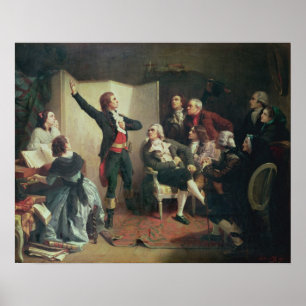 Póster Rouget de Lisle cantando la marsellesa