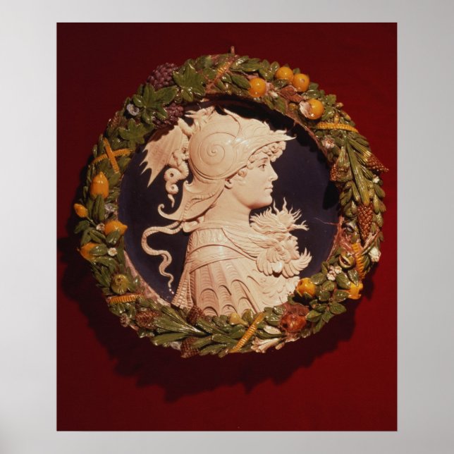 Póster Roundel con retrato de perfil (Frente)