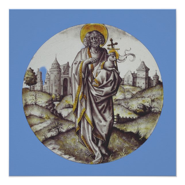Póster Roundel con San Juan Bautista (Anverso)