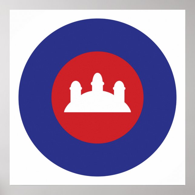 Póster Roundel de Camboya (Frente)