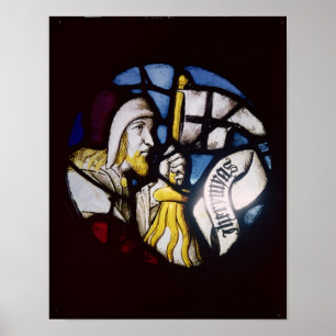 Póster Roundel of the prophet Jeremiah, 15th century