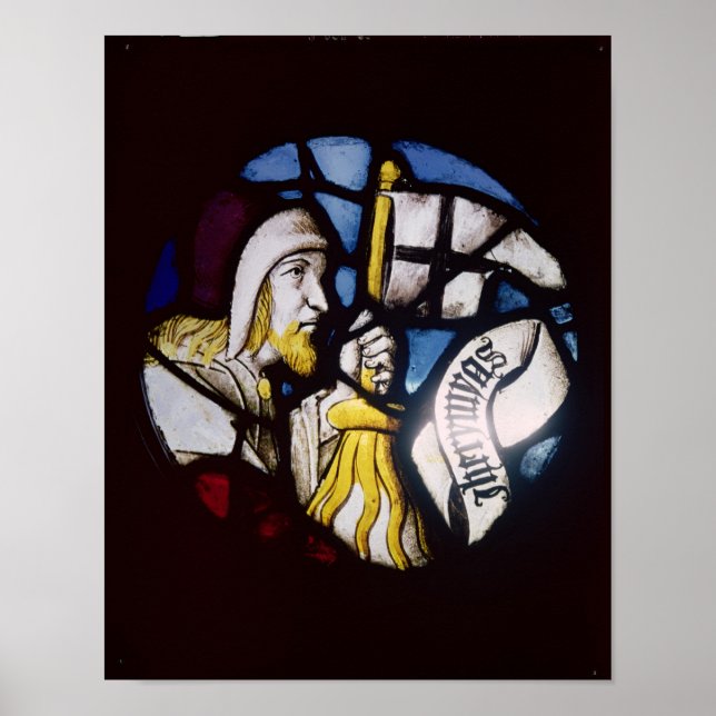 Póster Roundel of the prophet Jeremiah, 15th century (Frente)