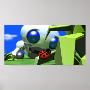 PÓSTER ROUNDER MIRANDO A LADYBUG