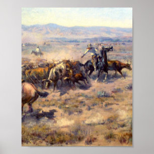Póster Roundup 1913 - Charles Marion Russell