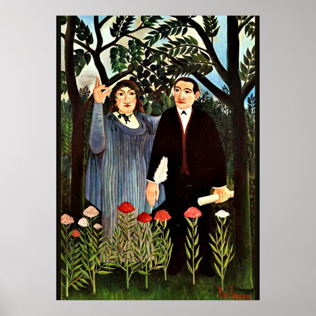 Póster Rousseau - La musa que inspira al poeta (Frente)