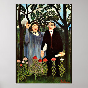 Póster Rousseau - La musa que inspira al poeta