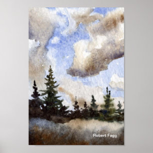 Póster Route 55 Clouds Art Print