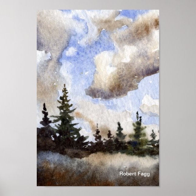 Póster Route 55 Clouds Art Print (Frente)