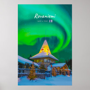 Póster Rovaniemi, Finlandia - Aurora Mágica