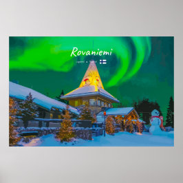 Póster Rovaniemi, Finlandia - Aurora Mágica