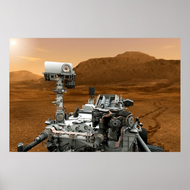 Póster Rover de curiosidad del laboratorio de ciencias de (Frente)