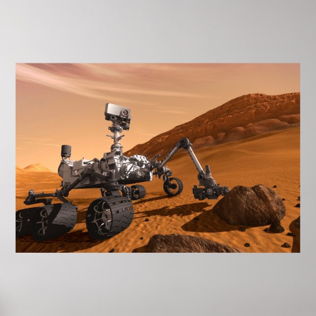 Póster Rover de curiosidad del laboratorio de ciencias de (Frente)