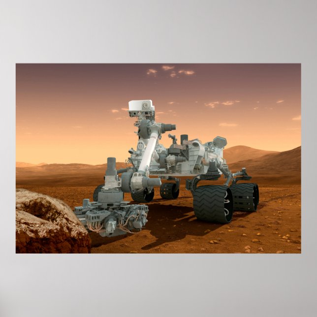 Póster Rover de curiosidad del laboratorio de ciencias de (Frente)