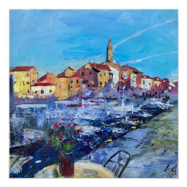 Póster Rovinj, verano de pintura moderna en Croacia (Anverso)
