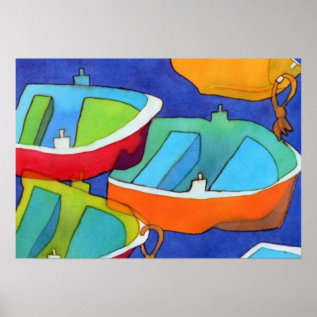 Póster Rowing Boats Poster