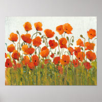 Rows of Poppies I