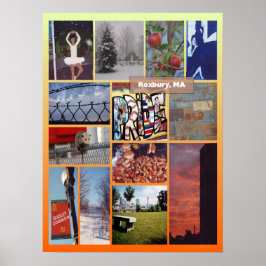 Póster Roxbury, collage de fotos de MAMÁES